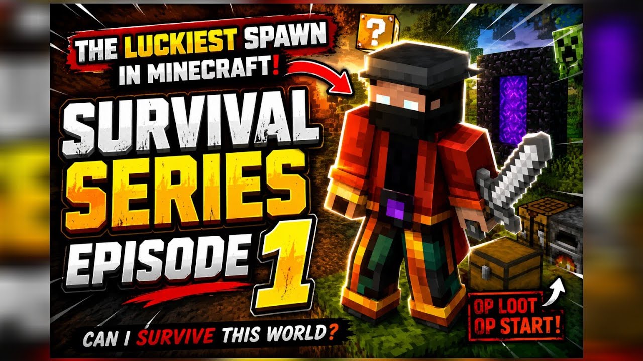 I Spawned in the LUCKIEST Minecraft World Ever! 😱 | Minecraft Survival Series #1