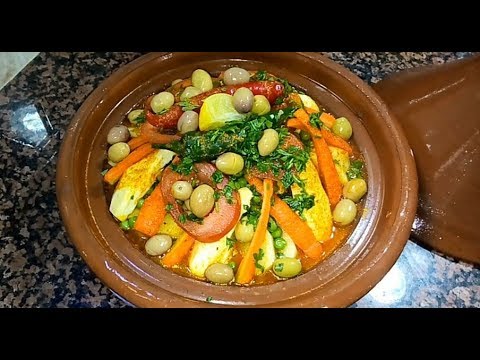 ألذ طاجين بالخضر و اللحم بطريقة بسيطة  