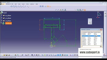 CATIA TUTORIALS IN HINDI"EDIT MULTI CONSTRAINT"