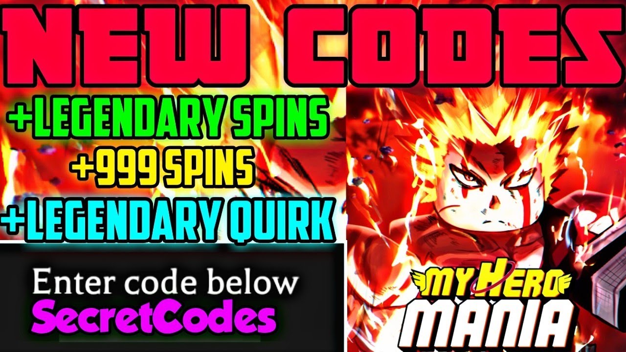 All Secret my hero mania Codes 2023  Codes for my hero mania 2023 - Roblox  Code 