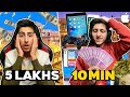 My Brother Give Me 5 Lakhs To Spend In 10 Minutes 😍 I Phone Giveaway - Garena Free Fire