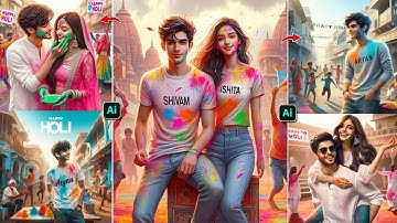 Happy HOLI 2024 Ai Photo Editing 😍 || Bing Ai Image Generator - Ghaus Editz