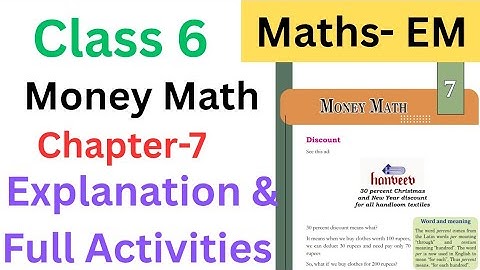 Class 6 maths EM chapter 7 Money math explanation and full Activities #class6 #class6maths 