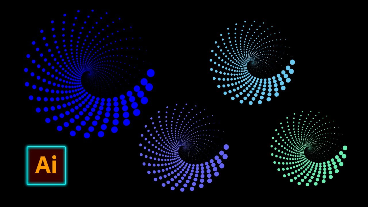 How to Create a Dotted Spin Circle in Adobe Illustrator - YouTube