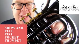 ACB  Show and Tell...  the TINY but supercool  Carol Brass Pocket trumpet in BLACK nickel finish!