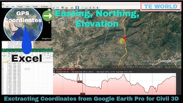 How to extract coordinates (Easting, Northing, Elevation) of any point |Using Google Earth