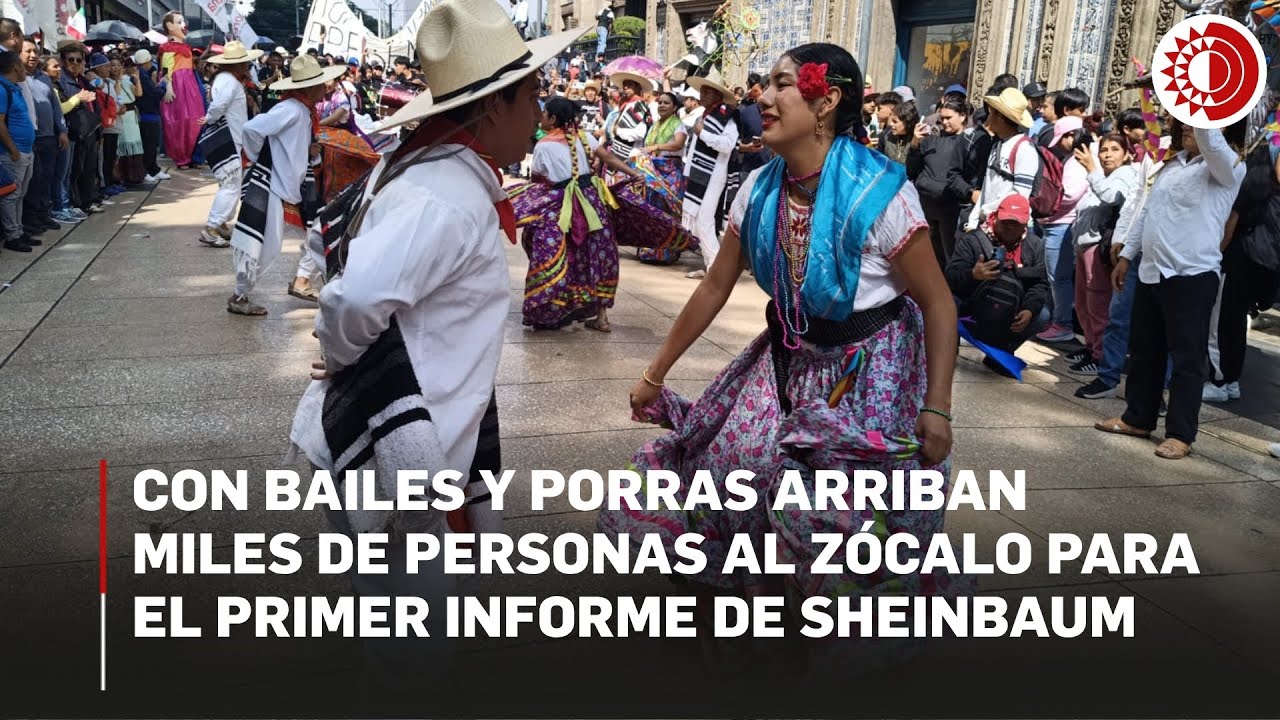 Miles de personas asisten al Primer Informe de Gobierno de Claudia Sheinbaum en el Zócalo