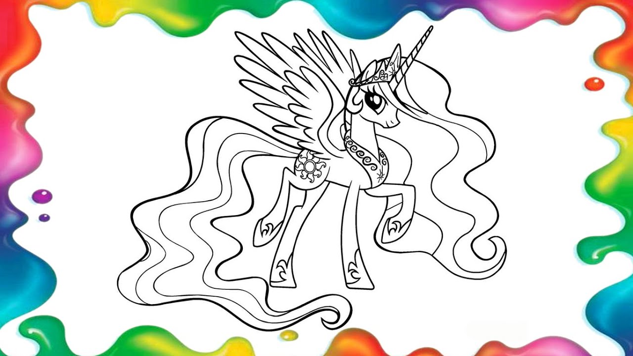 Desenho de Princesa Celestia para Colorir - Colorir.com