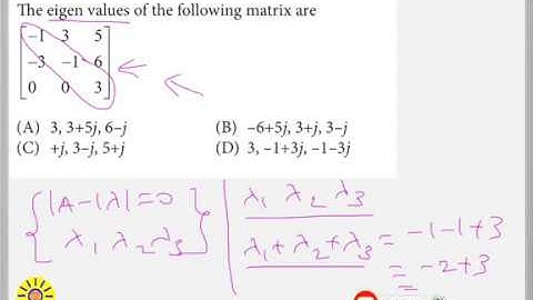eigen Values of matrix / steps to shortcut to find Eigen values by verification method for matrices