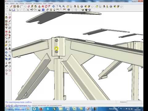 Стальной каркас промздания. 5 Подстропильная ферма (Steel frame industrial buildings)