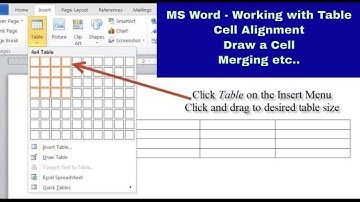 MS Office Word 2007  working with table