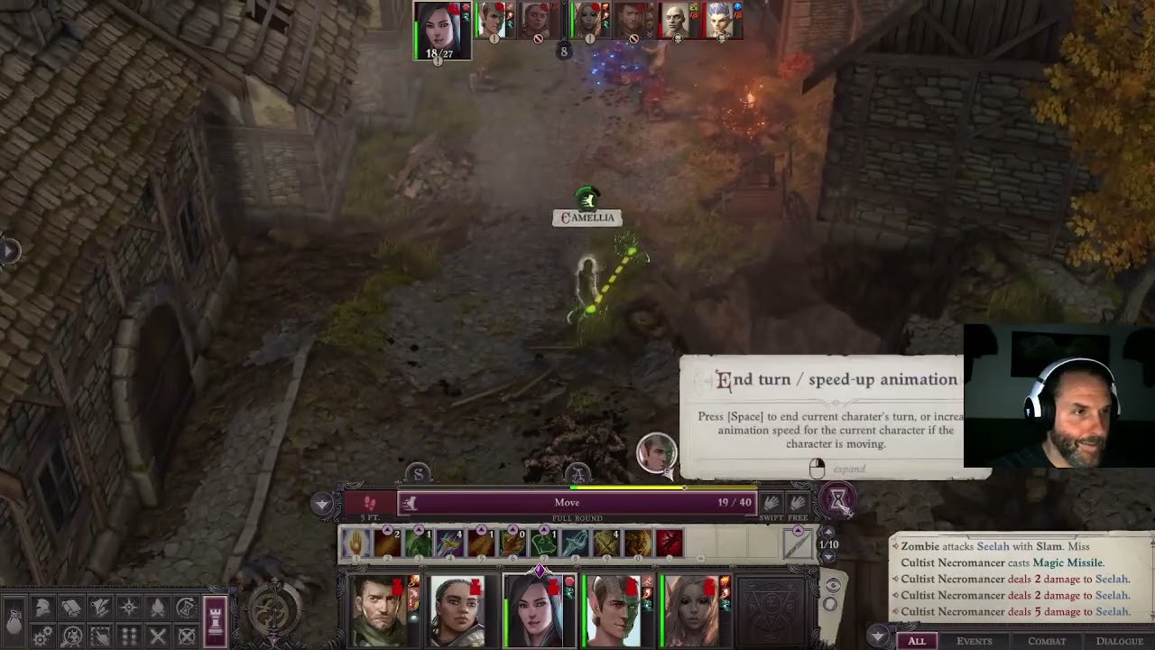 Pathfinder: Wrath of the Righteous Baphomet Cultist, Cultist Necromancer, and Zombie Fight