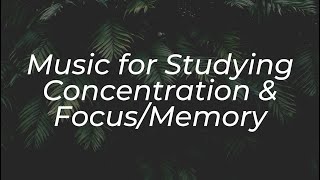 Music for Studying Concentration and Focus Memory