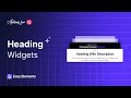 Advanced Heading Widget for Elementor | Easy Elements
