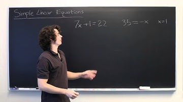 Definition of Simple Linear Equations
