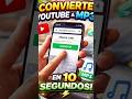 Convierte YouTube a MP3 en 10 segundos ⚡ (Gratis y Fácil)