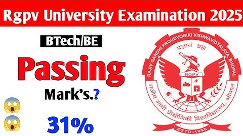 Rgpv BTech passing marks .? || Rgpv passing marks 31% 😱 (Don