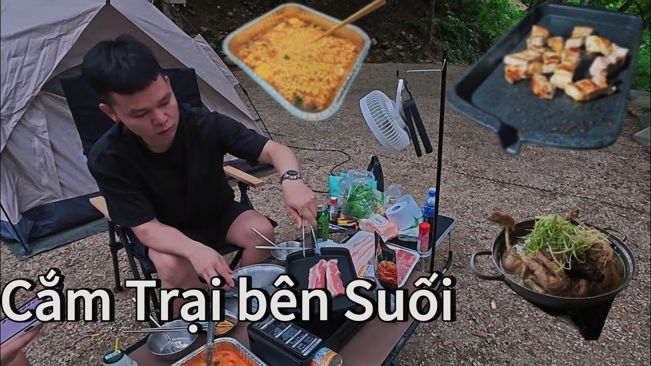 Hàn Quốc| Cắm trại bên suối – Ăn gà hầm thuốc bổ  닭백숙