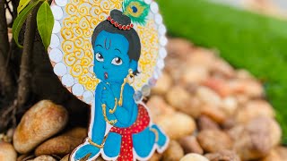 Cute Krishna Painting #nimakiran #creative #cutekrishna #krishnastatus #diy #homedecor #painting