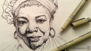 Stippling in pen and ink – Gingamegs Art