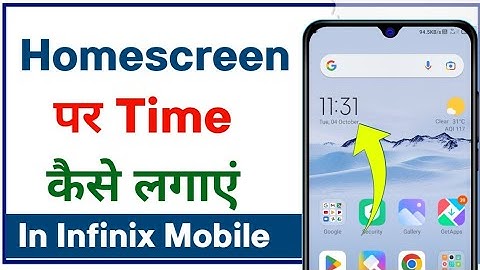 Infinix Mobile Ki Home Screen Par Time Kaise Lagaye | How To Add Time In Home screen In Infinix