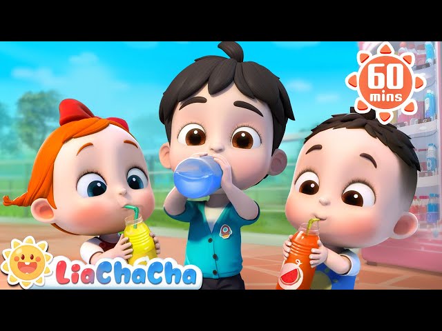 Colorful Juice Song | Juice Vending Machine Song + More LiaChaCha Nursery Rhymes u0026 Baby Songs class=