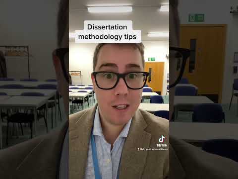 Dissertation methodology tips
