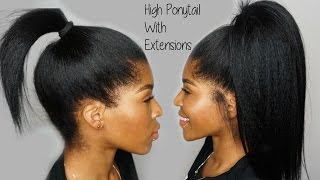 High Ponytail using Clip ins Ft. KnappyHair Extensions