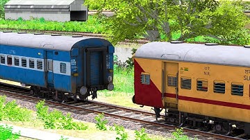 ICF Blue Coupling UTKRISHT Coach | BUMPY RAILROAD | Train Simulator | Railworks 3 | RAILROAD FUN