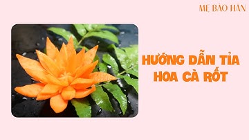 Hướng dẫn tỉa hoa cà rốt mẫu chẻ cánh tranh trí ẩm thực @mebaohan.official
