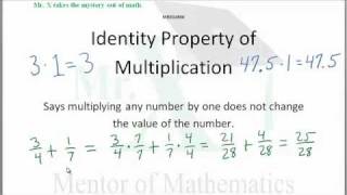 Glossary-Identity Property Multiplication