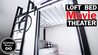 LOFT BED with MOVIE THEATER Build ||| Free Plans