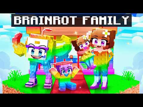 Having a RAINBOW BRAINROT FAMILY In Minecraft!