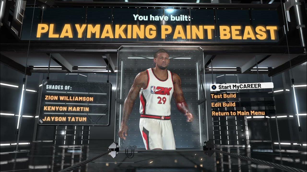 Best Playmaking Paint Beast On NBA2K22 current gen Rare Build YouTube