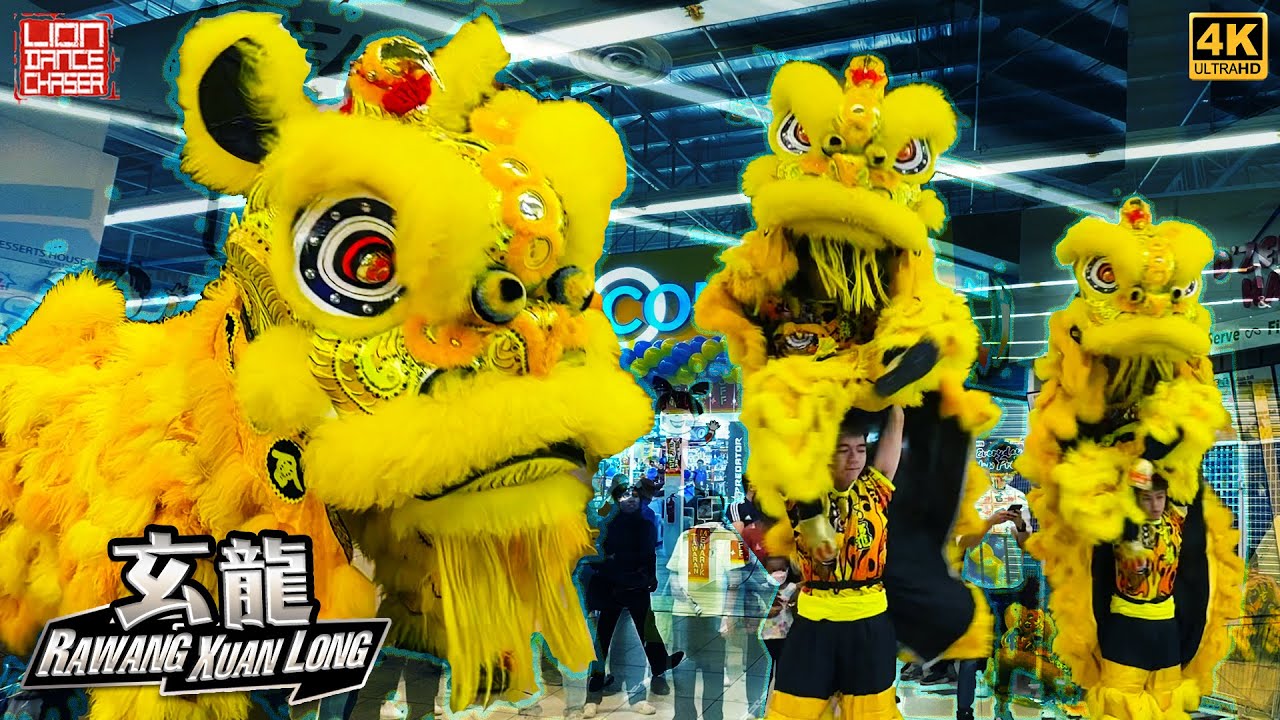 Lion Dance by Rawang Xuan Long 万挠玄龙 @ Courts Kota Damansara 黄金醒狮 双狮地青 热烈开张 鼓乐助庆 醒狮旺店 民间传统