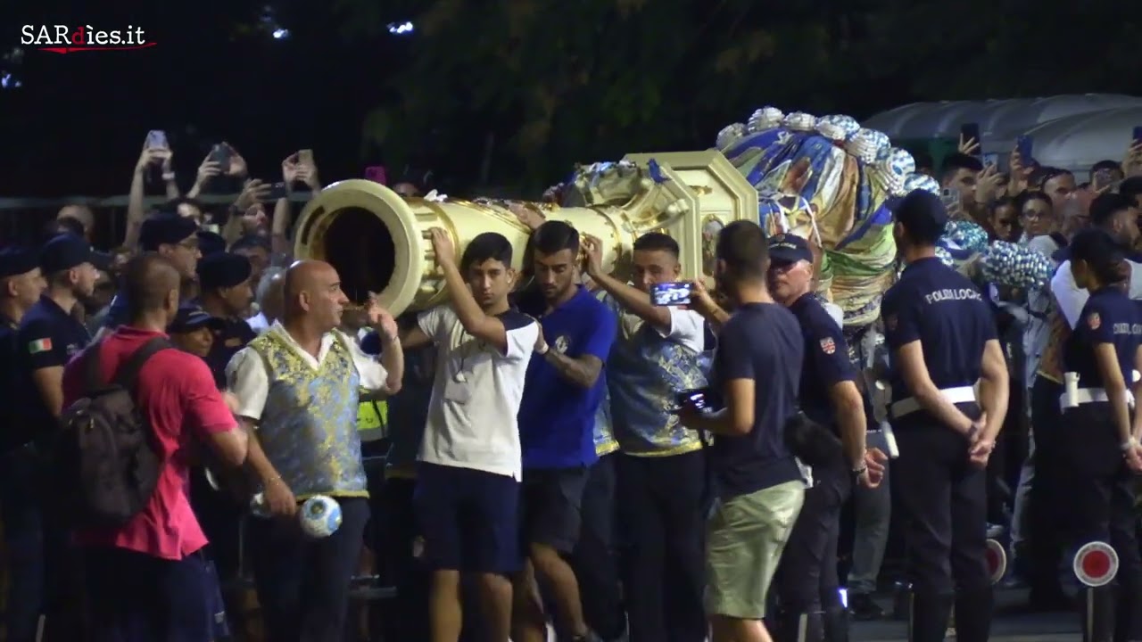 Il candeliere dei Falegnami si spezza alla base del fusto durante la Faradda del 14 agosto 2024