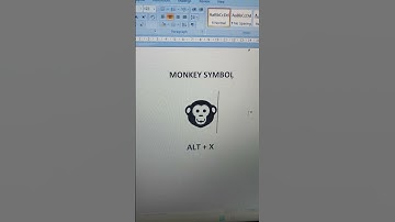 Monkey 🐵 symbol shortcut key #msword