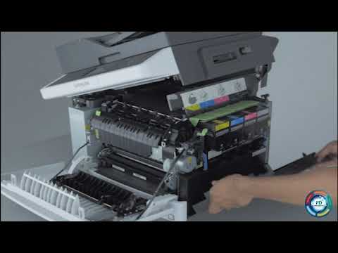 Replacing the waste toner bottle | Lexmark XC2132