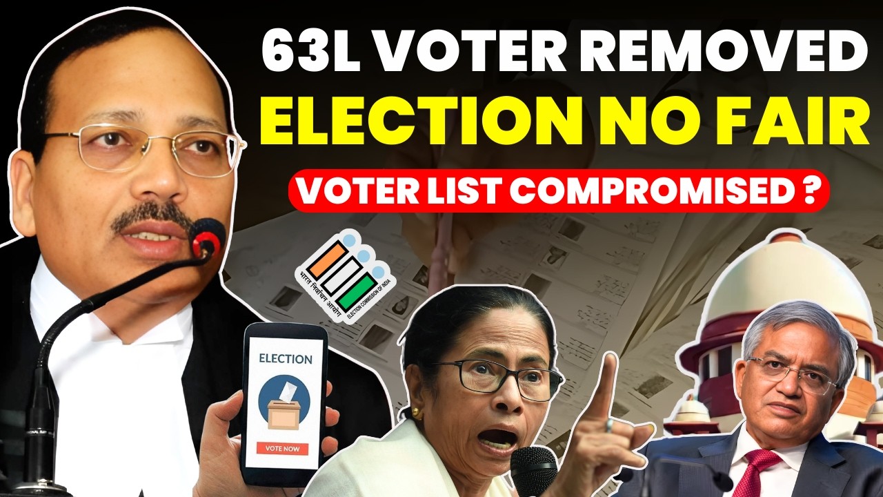 63 LAKHS VOTER REMOVED...ELECTION AT RISK....VOTER LIST COMPROMISED? #supremecourtofindia #election