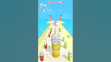 Juice Run Level 33 🥤 🧃 🏃 Satisfying&Relaxing Gameplay #juicerun #shorts