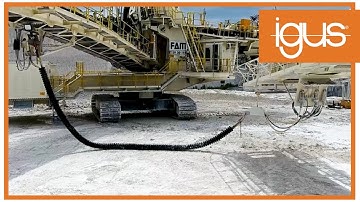 e-loop - sistema de esteira porta cabos igus® em aplicação de escavadeira de minério