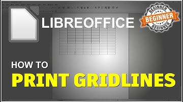 LibreOffice How To Print Gridlines Tutorial