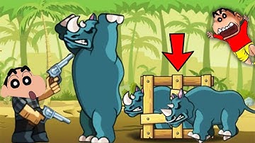 NOOB vs PRO vs HACKER in LUMBER WHACK with SHINCHAN and CHOP (Part 3)