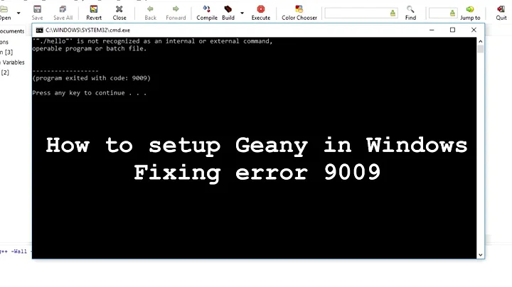 [മലയാളം] How to setup Geany for C++ in Windows | Fixing Error 9009 (Not Recognised as a Command)