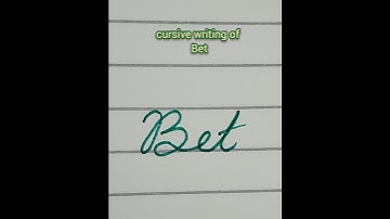 joining of letters " Bet " and writing in #cursivewriting #handwriting #viralshorts