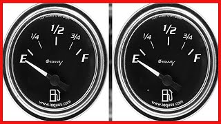 Equus 7362 2 Fuel Level Gauge, Chrome with Black Dial