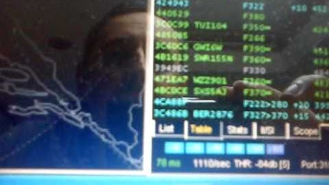 DVB-T dongle receiving the ADS-B using the filter