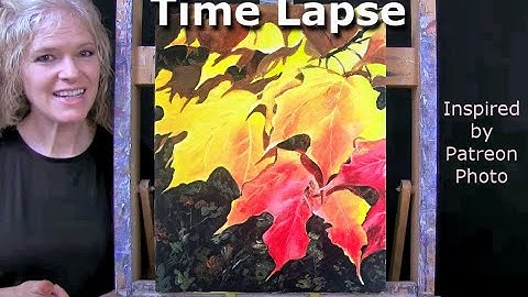 Learn How to Draw and Paint with Acrylics "LEAVES ARE CHANGING" Beginner Acrylic Painting Tutorial