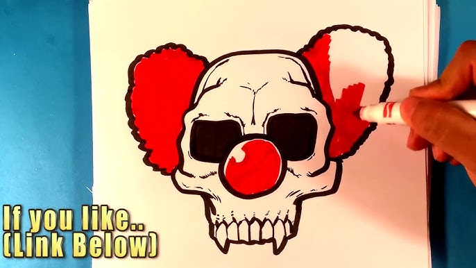 16+ Scary Clown Drawing Easy