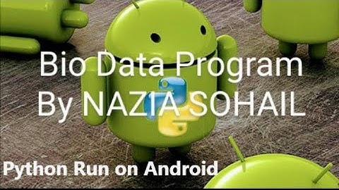 BIO DATA PROGRAM ON PYTHON PY3